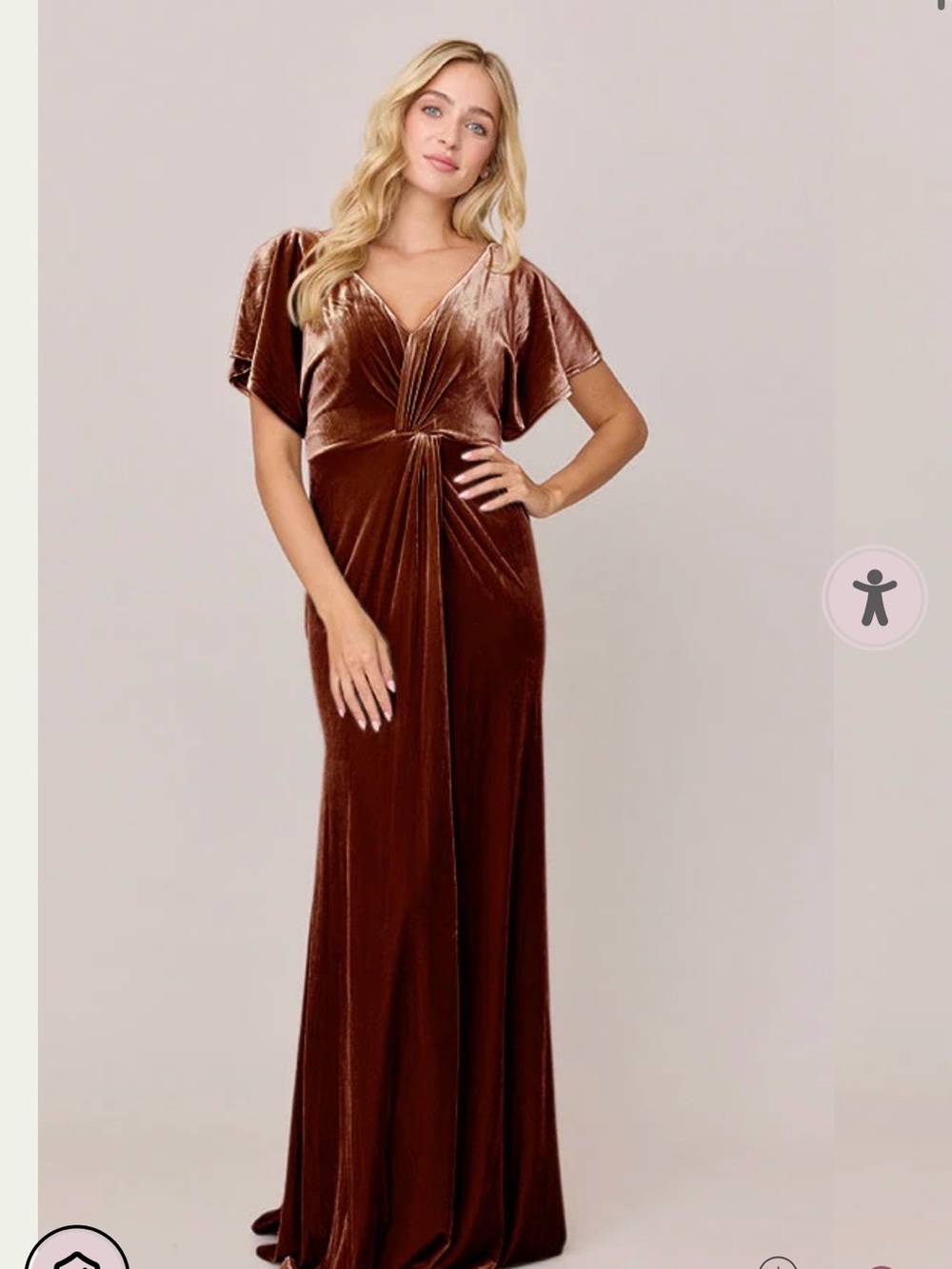 Revelry Gwen Velvet Dress Rust size 18